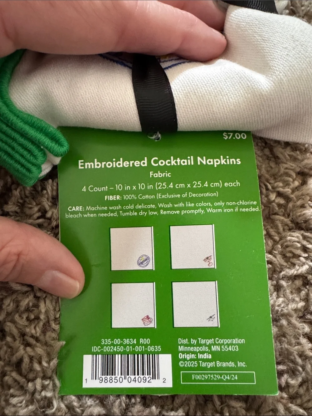 Kate Spade x Target Embroidered Cocktail Napkins